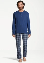 Pyjama Soft Flannel (Set, 2 tlg) Schlafanzug - Baumwolle - Atmungsaktiv - Hose mit Taschen