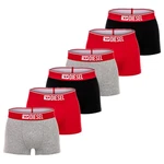 Diesel Boxer Herren Boxershorts 6er Pack - UMBX-DAMIENTHREEPACK Rot/Schwarz/Grau