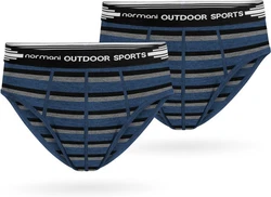normani Slip 2er Pack Herren Retroshorts Dunkelblau/Blau/Hellblau