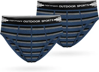 normani Slip 2er Pack Herren Retroshorts Dunkelblau/Blau/Hellblau