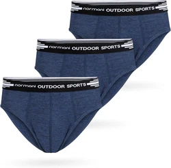 normani Slip 3er Pack Herren Merino Slip Dunkelblau/Blau