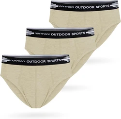 normani Slip 3er Pack Herren Merino Slip Khaki/Braun