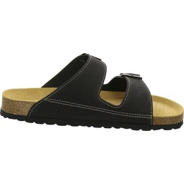 311020 Zweischnaller Pantolette fr Herren mit Fubett, bequeme Sandalen aus Leder
