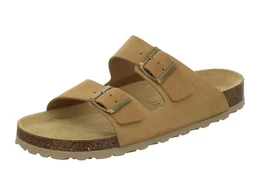 310075 Zweischnaller Pantolette fr Herren mit Fubett, bequeme Sandalen aus Leder