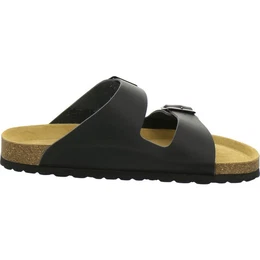 310023 Zweischnaller Pantolette fr Herren mit Fubett, bequeme Sandalen aus Leder
