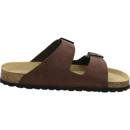 310067 Zweischnaller Pantolette fr Herren mit Fubett, bequeme Sandalen aus Leder