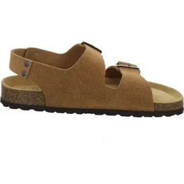 310584 Sandale Pantolette fr Herren aus Leder mit Fubett, Made in Germany