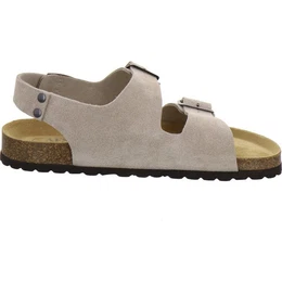 310574 Sandale Pantolette fr Herren aus Leder mit Fubett, Made in Germany