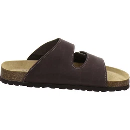 310867 Klettverschluss Pantolette fr Herren aus Leder mit Fubett, Made in Germany