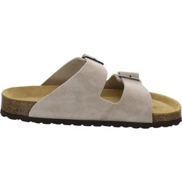 310074 Zweischnaller Pantolette fr Herren mit Fubett, bequeme Sandalen aus Leder