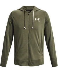 Under Armour Sweatjacke Rival Terry mit durchgehendem Zip Dunkelgrün