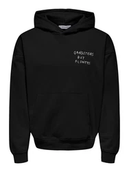 ONLY & SONS Sweatshirt Hoodie Aaron Schwarz (8157)