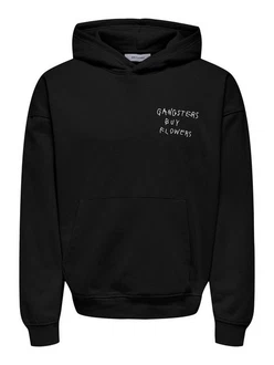 ONLY & SONS Sweatshirt Hoodie Aaron Schwarz (8157)