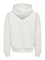 ONLY & SONS Sweatshirt Hoodie Aaron Grau/Weiß/Silber/Hellgrau