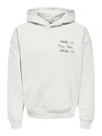 ONLY & SONS Sweatshirt Hoodie Aaron Grau/Weiß/Silber/Hellgrau