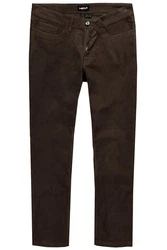 Men Plus Chinohose 5-Pocket Straight Fit Dunkelbraun/Khaki/Braun