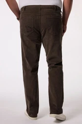 Men Plus Chinohose 5-Pocket Straight Fit Dunkelbraun/Khaki/Braun