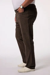 Men Plus Chinohose 5-Pocket Straight Fit Dunkelbraun/Khaki/Braun