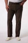 Men Plus Chinohose 5-Pocket Straight Fit Dunkelbraun/Khaki/Braun