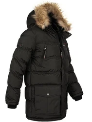 Geographical Norway Steppjacke Herren Outdoor Parka Schwarz/Dunkelgrün