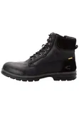 Schwarze Schnürstiefeletten aus Leder image