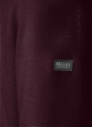 MAERZ Muenchen Pullover Rundhals Dunkelrot/Bordeaux/Lila