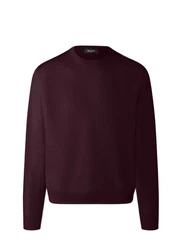 MAERZ Muenchen Pullover Rundhals Dunkelrot/Bordeaux/Lila