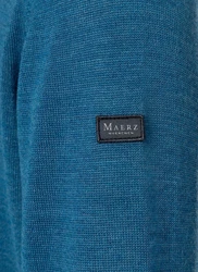 MAERZ Muenchen Pullover Rundhals Hellblau/Blau/Türkis
