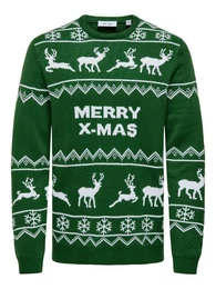 Strickpullover ONSXMAS REG 5 ALLOVER CREW KNIT