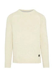 s.Oliver Rundhalspullover Khaki/Gelb/Weiß/Creme