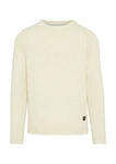 s.Oliver Rundhalspullover Khaki/Gelb/Weiß/Creme
