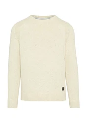 s.Oliver Rundhalspullover Khaki/Gelb/Weiß/Creme