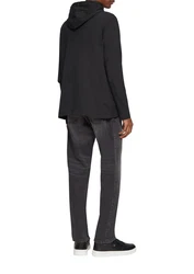 QS Langarmshirt Longsleeve mit Kapuze Schwarz