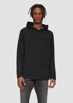 QS Langarmshirt Longsleeve mit Kapuze Schwarz