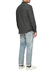 s.Oliver Langarmhemd Regular Fit Dunkelgrau/Grau/Schwarz