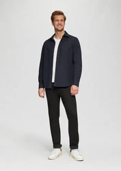 s.Oliver Langarmhemd Regular Fit Dunkelblau