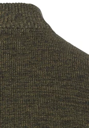 camel active Strickpullover Dunkelgrün/Khaki