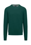 FYNCH-HATTON Strickpullover O-Neck Structure Dunkelgrün/Türkis/Grün