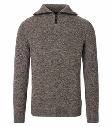 CASAMODA Troyer Sweatjacke Braun/Grau/Khaki/Dunkelgrün