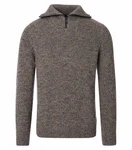 CASAMODA Troyer Sweatjacke Braun/Grau/Khaki/Dunkelgrün