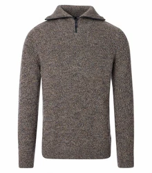 CASAMODA Troyer Sweatjacke Braun/Grau/Khaki/Dunkelgrün