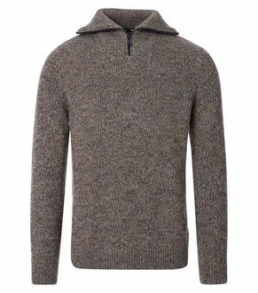 CASAMODA Troyer Sweatjacke Braun/Grau/Khaki/Dunkelgrün CASAMODA Troyer Sweatjacke Braun/Grau/Khaki/Dunkelgrün