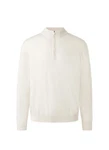 MAERZ Muenchen Strickpullover Stehkragen Zip Weiß/Creme/Khaki/Beige