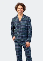 Schlafanzug Pyjama, Premium Cotton/Flanell