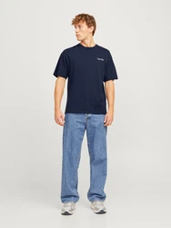 JACK & JONES T-Shirt 'JJEBradley' Dunkelblau/Hellblau
