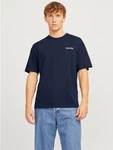 JACK & JONES T-Shirt 'JJEBradley' Dunkelblau/Hellblau