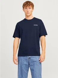 Rundhalsshirt JJEBRADLEY GRAPHIC TEE SS O-NECK NOOS mit Front und Back Print