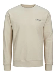 Jack & Jones Sweatshirt JJEBRADLEY GRAPHIC SWEAT CREW NOOS Khaki/Hellgrün/Beige