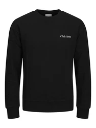 Jack & Jones Sweatshirt JJEBRADLEY GRAPHIC SWEAT CREW NOOS Schwarz