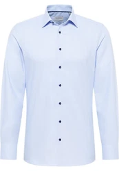 Eterna Langarmhemd SLIM FIT NON IRON Hellblau